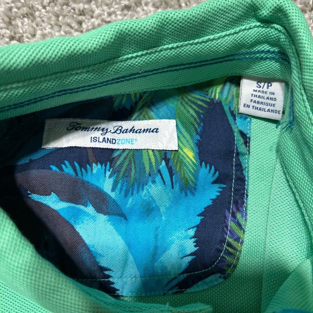 Tommy Bahama Island Zone Polo Shirt Sz S Button-Up Short Sleeve Tropical Print - Picture 9 of 12